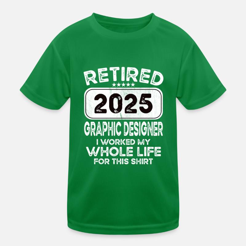 Graphiste à la retraite 2025 T-shirt sport Enfant