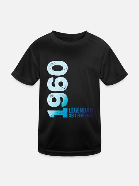 Limited Edition February 1960 Legendär Seit - Kinder Funktions-T-Shirt - Schwarz - Vorne