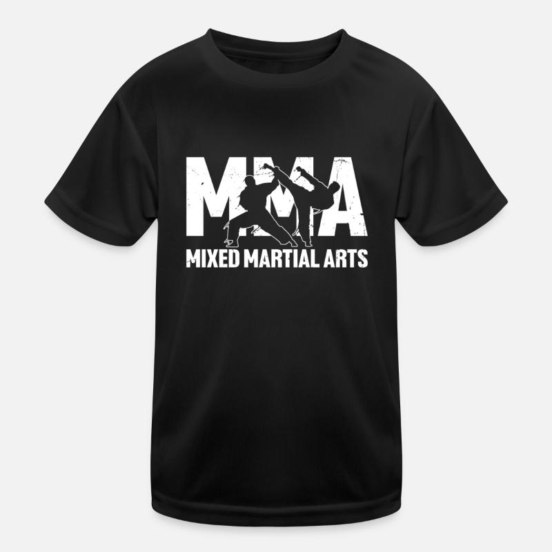 MMA Fighter Grappling Combat Sport Mixed Martial Kids Functional T-Shirt