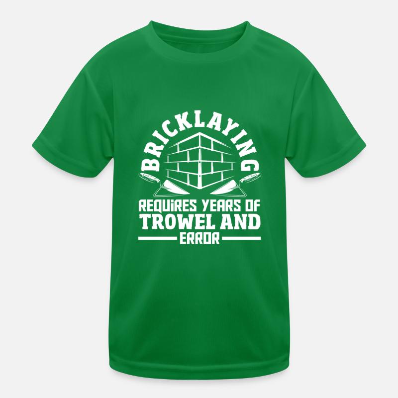 Bricklayer trowel and error control Kids Functional T-Shirt