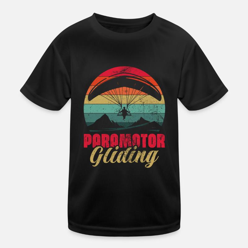 Paramotor Gliding Aviation Ultralight Paragliding Kinder Funktions-T-Shirt