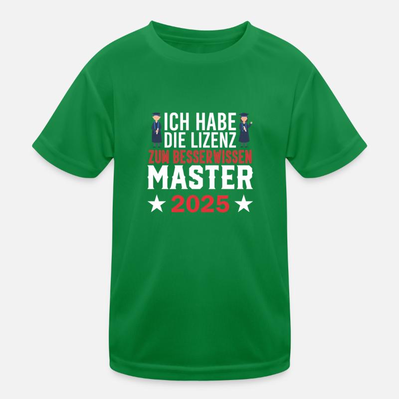 Master 2025 Master's Degree Graduation Graduation Kids Functional T-Shirt
