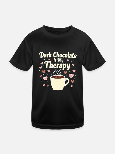 Amateurs de chocolat, Amateurs de chocolat noir, - T-shirt sport Enfant - noir - Devant