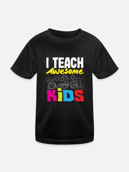 Elementary School Teacher I Teach Awesome Kids - Kids Functional T-Shirt - black - Front