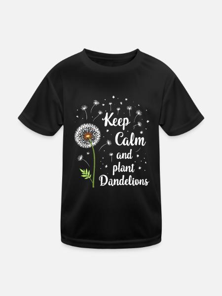 Dandelion Dandelion Lover Floral Floral - T-shirt sport Enfant - noir - Devant