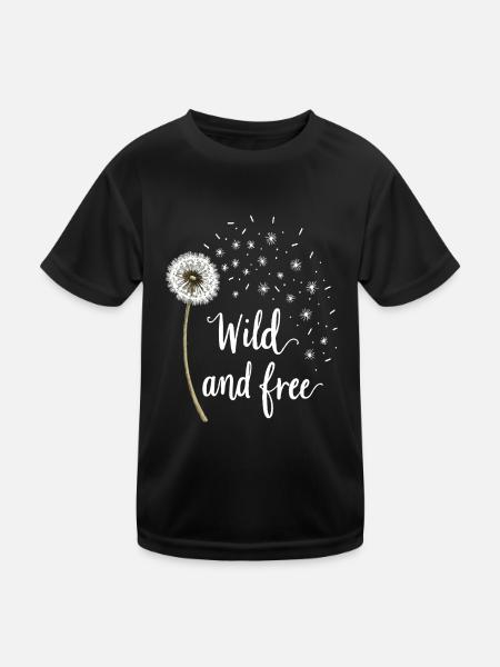 Dandelion Dandelion Lover Floral Floral - T-shirt sport Enfant - noir - Devant