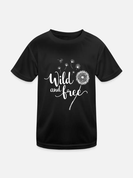 Dandelion Dandelion Lover Floral Floral - T-shirt sport Enfant - noir - Devant