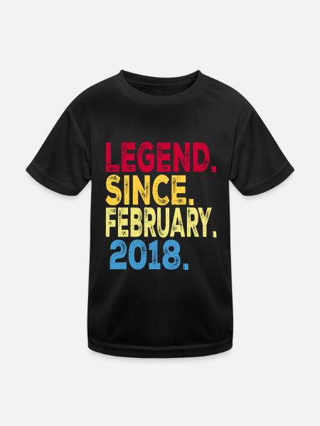 Légende depuis février 2018 Design For Kids, - T-shirt sport Enfant - noir - Devant