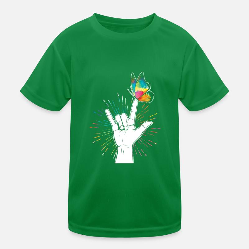 Autisme signe de la main papillon T-shirt sport Enfant