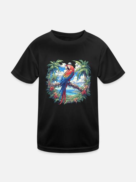 Aras Ara - Kinder Funktions-T-Shirt - Schwarz - Vorne