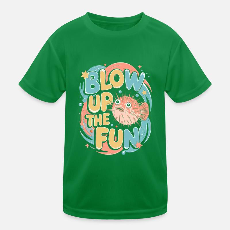 Poisson-globe passionné de la vie marine Quirky T-shirt sport Enfant