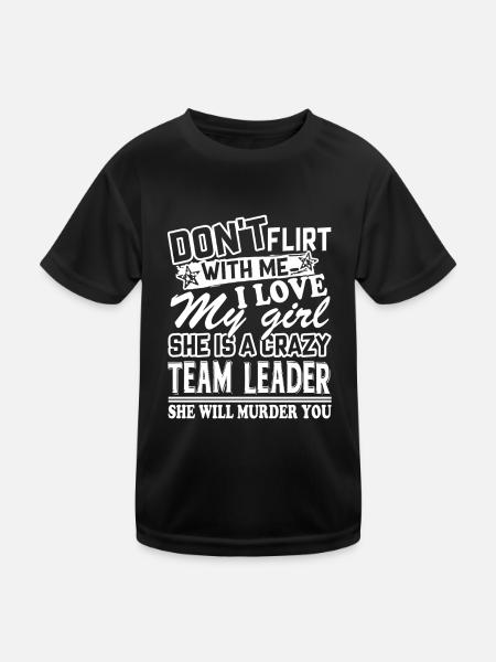 Team Leader My Girl Is A Team Leader - Kids Functional T-Shirt - black - Front