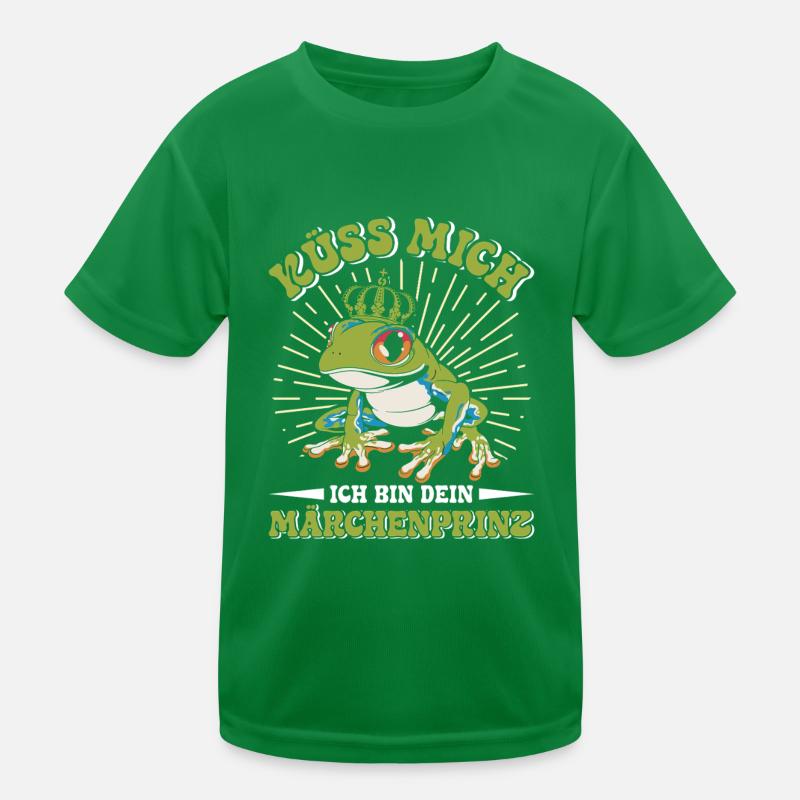 Froschkostüm KÜSS MICH BIN EIN MÄRCHENPRINZ Kinder Funktions-T-Shirt