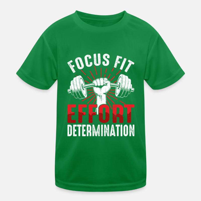 Concentration et détermination Forme physique Motivation T-shirt sport Enfant