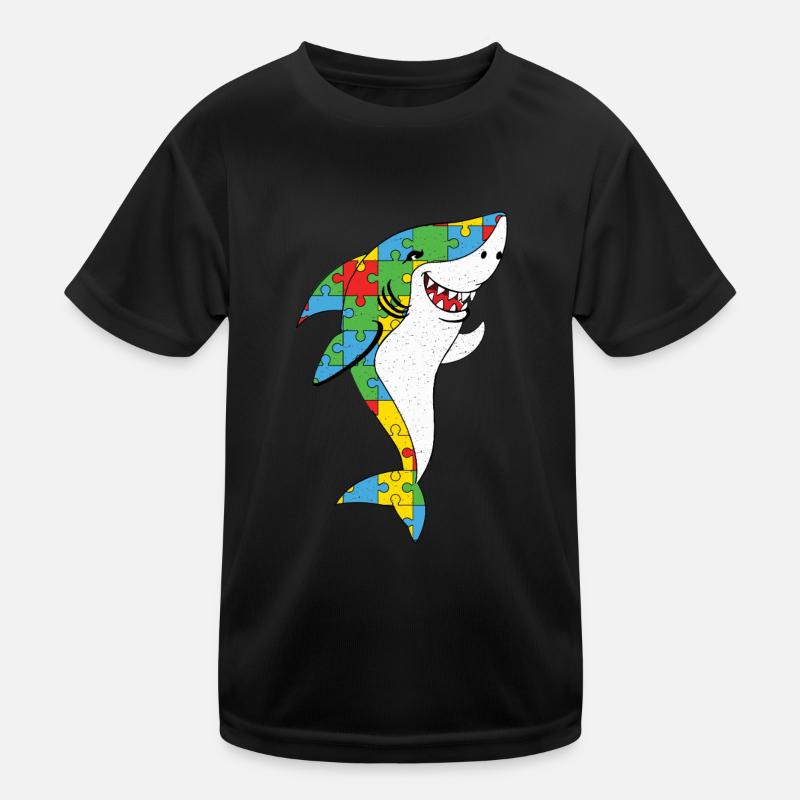 Autismus Puzzle Hai Bunt Freude Kinder Funktions-T-Shirt