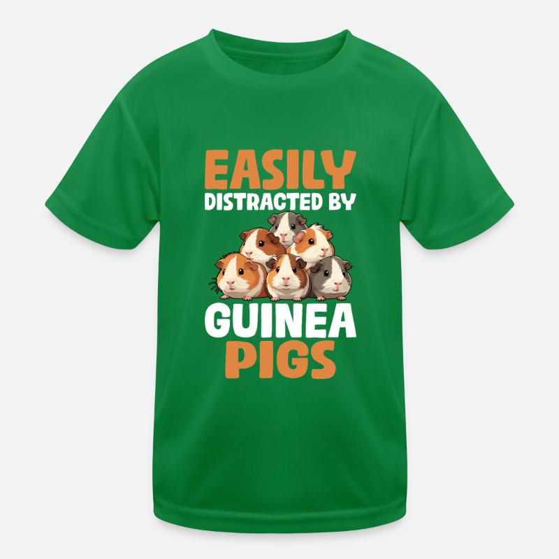 Leicht ablenkbar durch Meerschweinchen Lustiger Cavy Kinder Funktions-T-Shirt