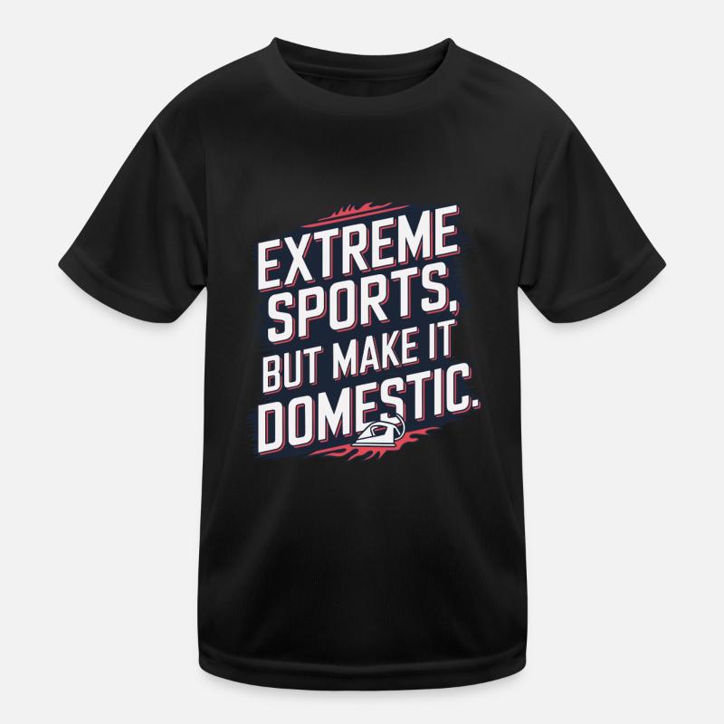 Extreme Ironing Competitive Funny Kids Functional T-Shirt