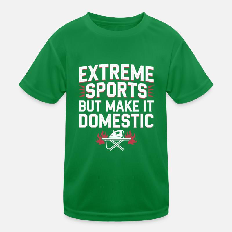 Extreme Ironing Competitive Funny Kids Functional T-Shirt