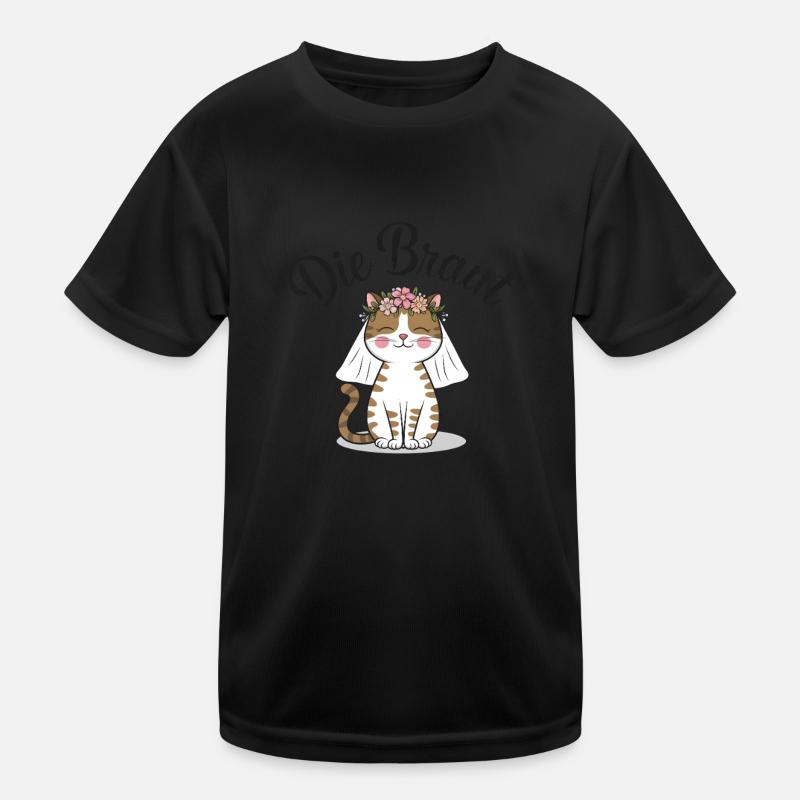 Mariée Mariée À Être Chat Chaton Engagement Enterrement de vie de garçon T-shirt sport Enfant