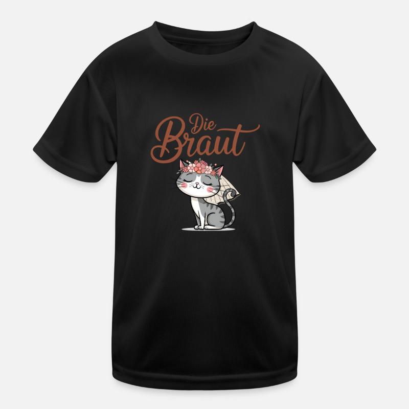 Mariée Mariée À Être Chat Chaton Engagement Enterrement de vie de garçon T-shirt sport Enfant