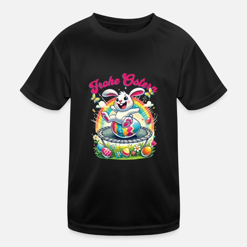 Pâques Joyeuses Pâques Lapin de Pâques Oeuf de Pâques Printemps T-shirt sport Enfant