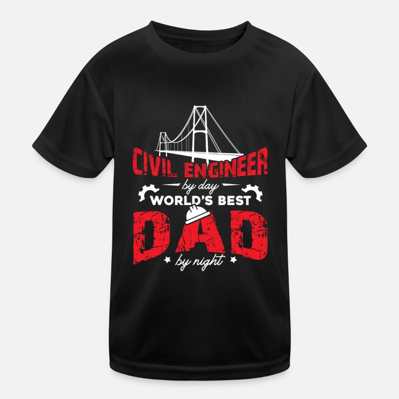 Civil Engineer Civil Engineer Dad Kids Functional T-Shirt