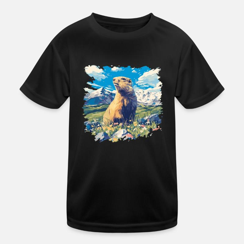 Murmeltiere Murmeltier Kinder Funktions-T-Shirt