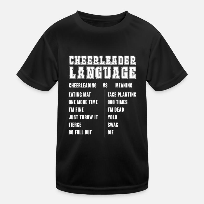 Cheerleading Language Team Spirit Cheering Kids Functional T-Shirt