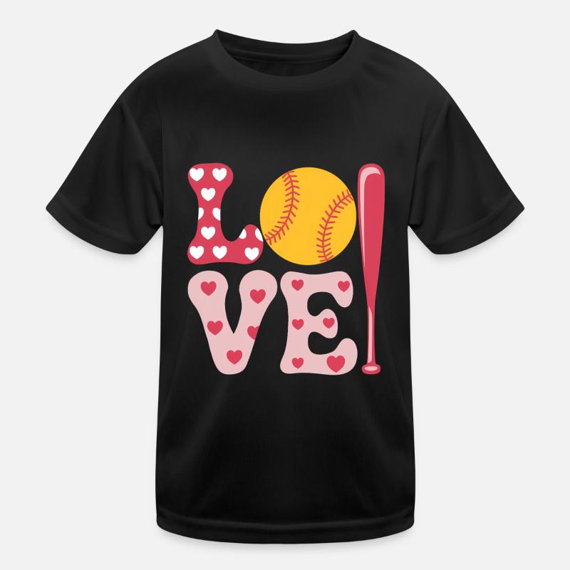 Softball Softball Player Cute Softball Gift Kids Functional T-Shirt