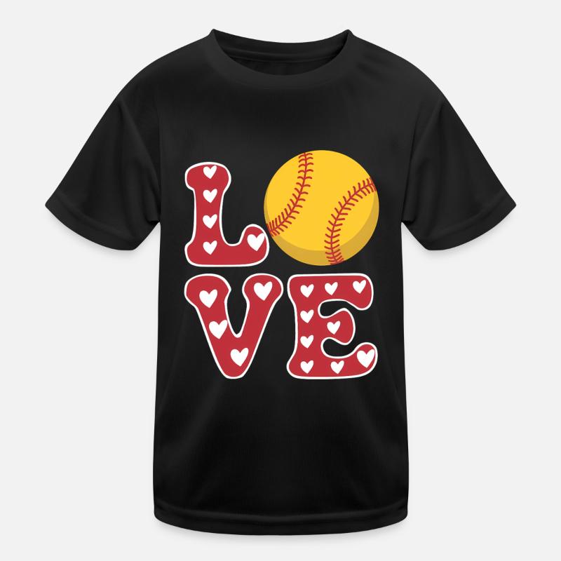 Softball Softball Player Cute Softball Gift Kids Functional T-Shirt