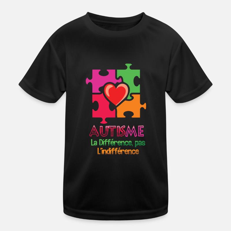 Autismus Herz Puzzle La Différence Kinder Funktions-T-Shirt