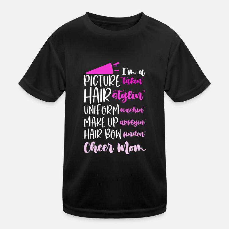 Cheer Mom Football Team Support Cheerleading Kinder Funktions-T-Shirt