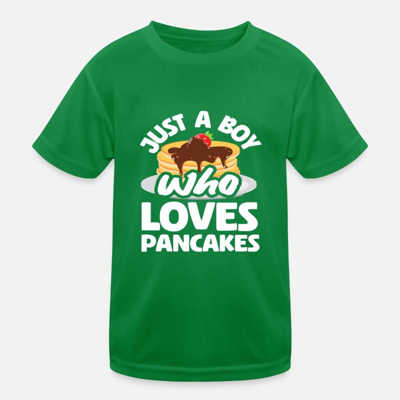 Ein Junge Der Pfannkuchen Liebt Kinder Funktions-T-Shirt