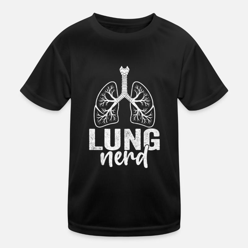 Lung Nerd Pulmonary Funny Respiratory Therapist Kids Functional T-Shirt