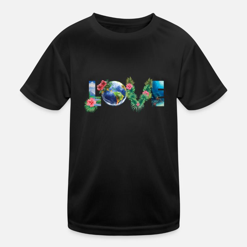 Love Our Earth for Earth Day Kids Functional T-Shirt