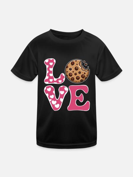 Cookies Saying Chocolate Cookies Funny Cookie Gift - Kids Functional T-Shirt - black - Front