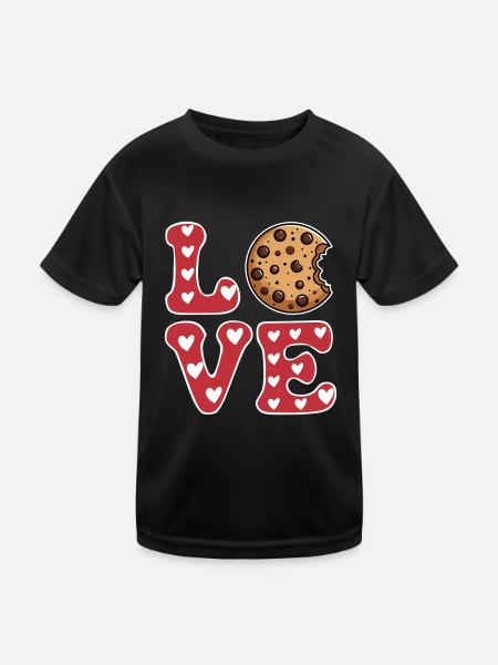 Cookies Saying Chocolate Cookies Funny Cookie Gift - Kids Functional T-Shirt - black - Front
