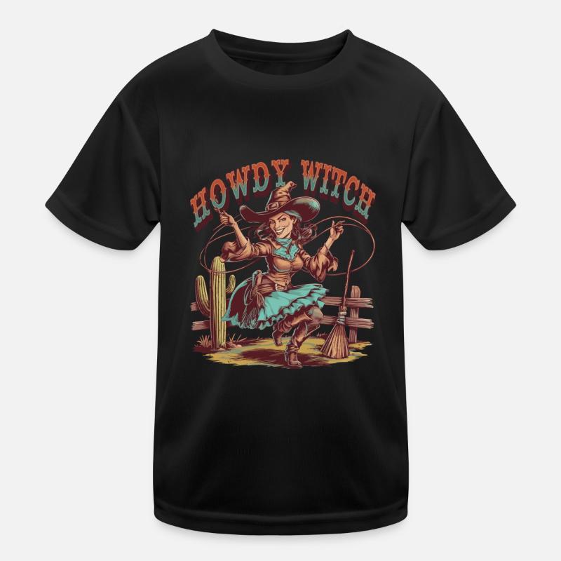 Howdy Witch Lasso Artwork Kids Functional T-Shirt