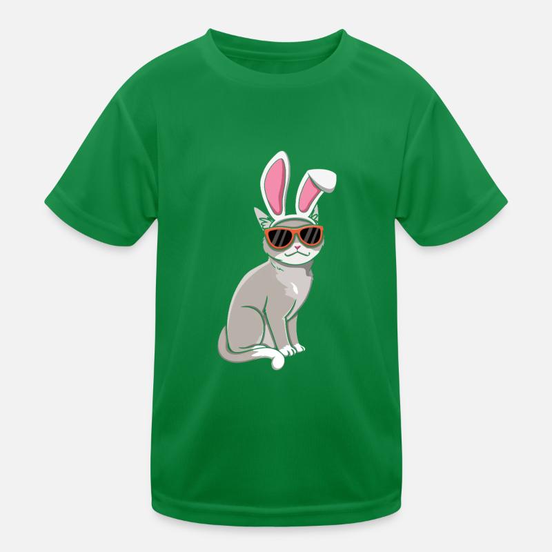 Coole Osterkatze Mit Hasenohren Kinder Funktions-T-Shirt