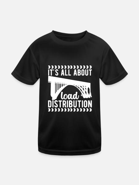 Ingénieur des ponts Construction de ponts - T-shirt sport Enfant - noir - Devant