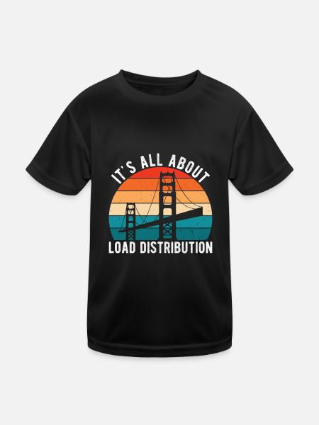 Ingénieur des ponts Construction de ponts - T-shirt sport Enfant - noir - Devant