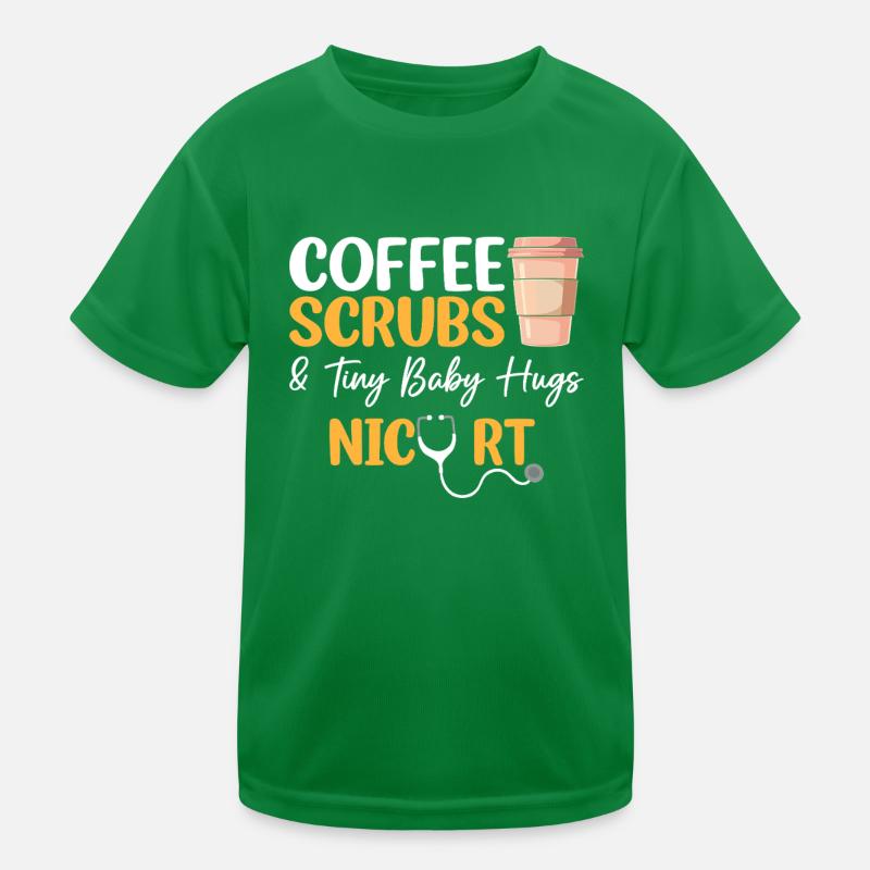 Gommages Au Café Et Petits Câlins De Bébé Drôle NICU RT T-shirt sport Enfant