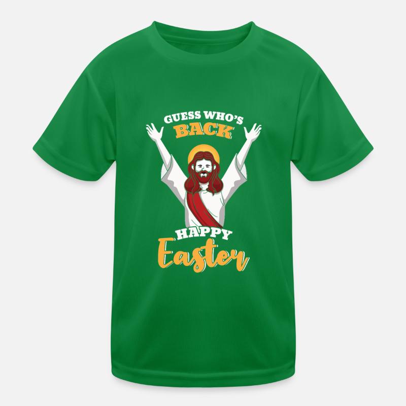 Guess Who's Back Happy Easter Ostern Freude Kinder Funktions-T-Shirt