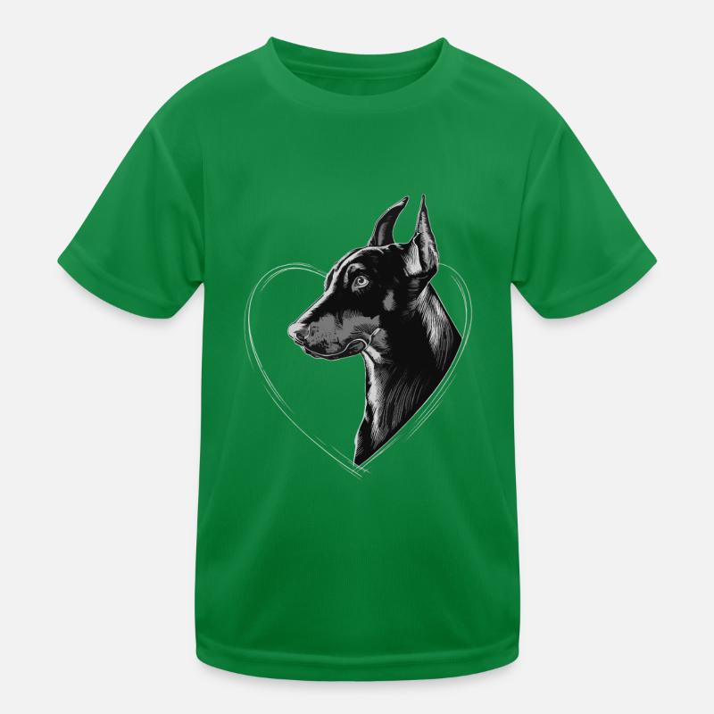 Dobermann Kinder Funktions-T-Shirt