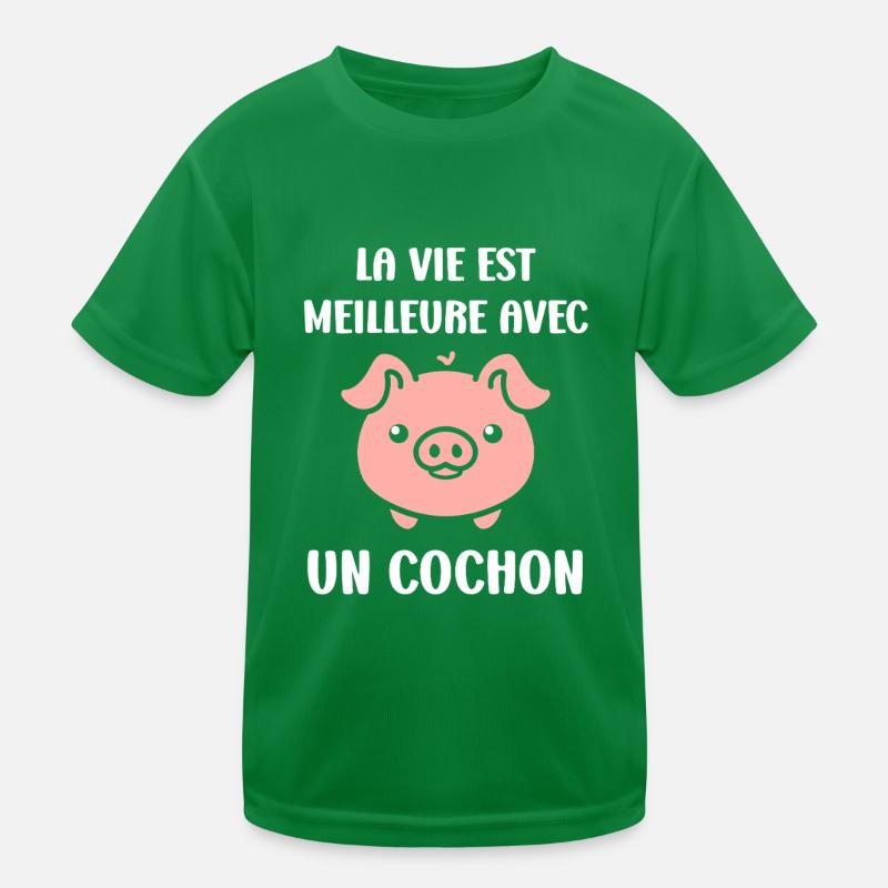 cochon T-shirt sport Enfant