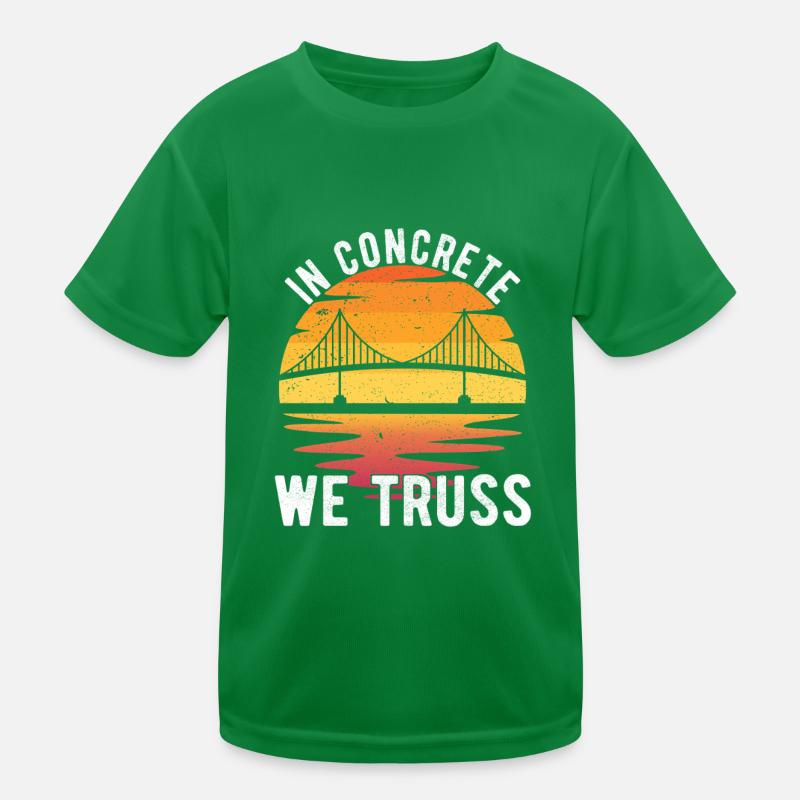 Bridge Engineer Bridge Construction Kids Functional T-Shirt