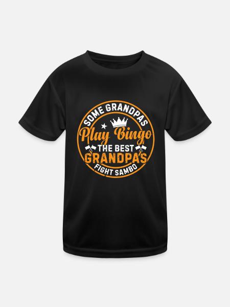 Some grandpas play bingo the best grandpas fight - Kids Functional T-Shirt - black - Front