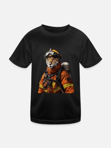Jaguar - Kinder Funktions-T-Shirt - Schwarz - Vorne