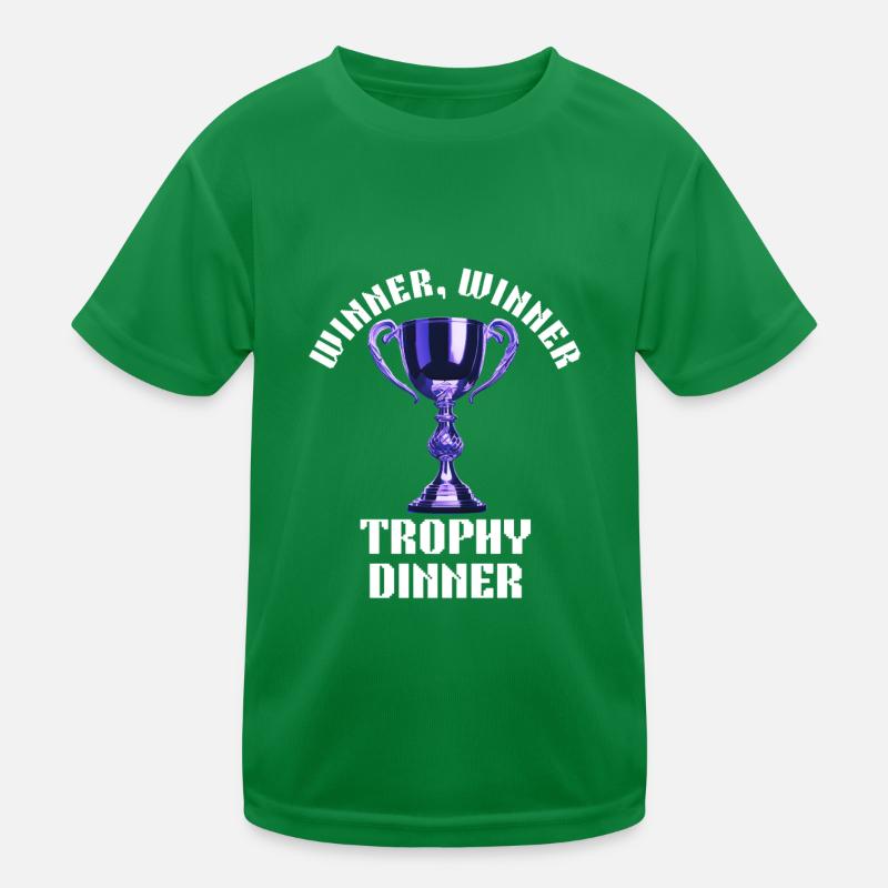 Winner Winner Trophy Dinner Kids Functional T-Shirt
