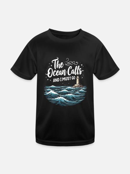 Mermaid Underwater Performer Mermaid - Kids Functional T-Shirt - black - Front